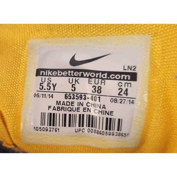 Nike Kobe 9 EM Low Gym Blue Sneakers Tennis Shoes Gold 653593401 - Picture 8 of 10